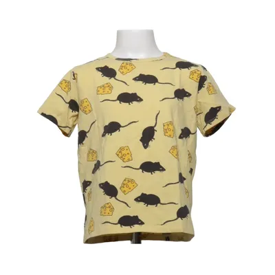 T-shirt (Geel, Zwart) van Mini Rodini Katoen, Elastaan