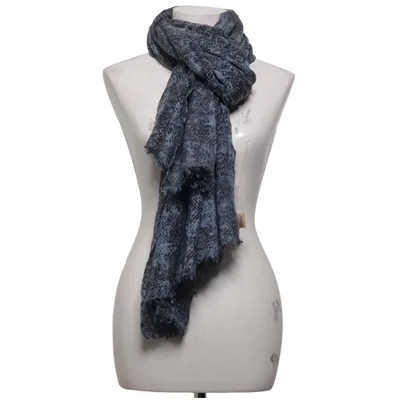 Scarf (Blue, Gray) from Becksöndergaard Silk, Wool