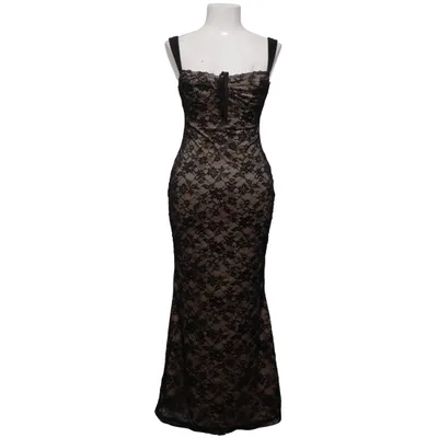 Robe longue (Noir, Beige) de Petite Élasthane, Polyamide, Polyester
