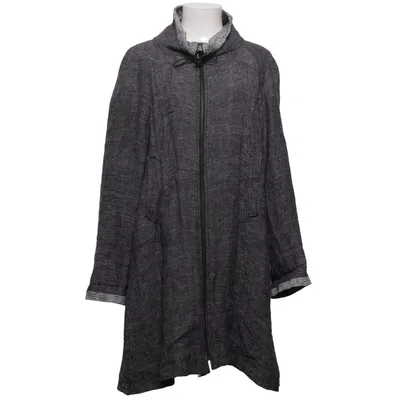 Coat (Gray) from Kello Cotton, Linen, Polyester