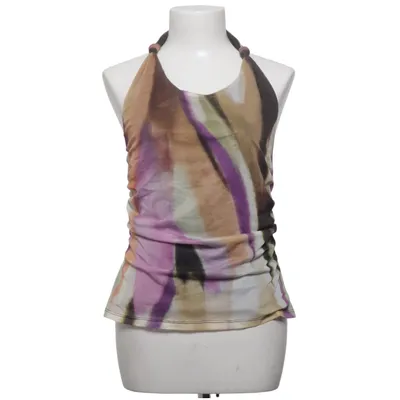 Halter neck top (Beige, Purple, Multicolored) from Shein