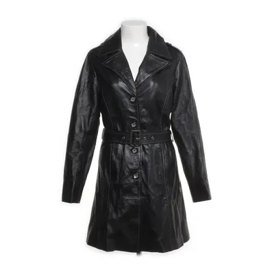 Leather coat (Black) from CKN of Scandinavia Polyester, Leather