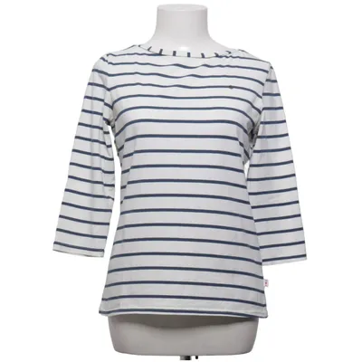 T-shirt à manches longues (Blanc, Bleu) de Blutsgeschwister Élasthane, Coton biologique