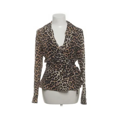 Wrap blouse (Beige, Brown) from Ganni Silk
