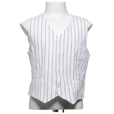 Gilet de costume (Blanc, Bleu) de Il Gufo Coton, Élasthane, Polyamide