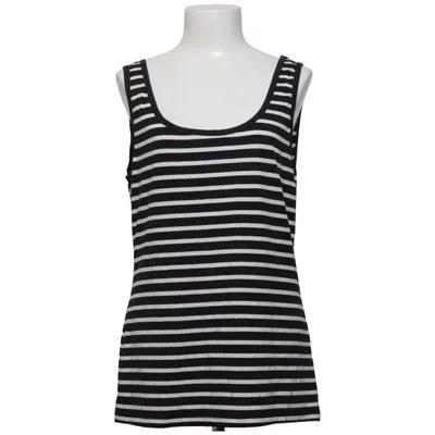 Tanktop  (Sort, Hvid) fra Magasin Bomuld, Elastan, Modal