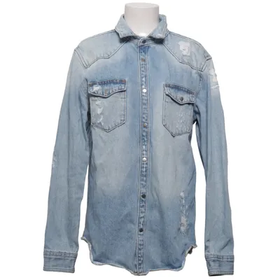 Denim blouse (Blauw) van Zara Man Katoen