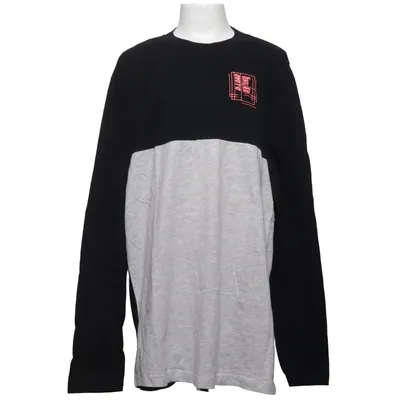 T-shirt à manches longues (Noir, Gris) de Download Coton