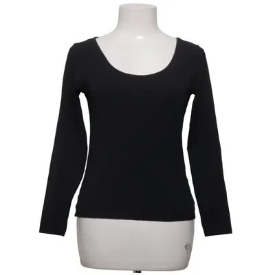 T-shirt à manches longues (Noir) de H&M Coton, Élasthane
