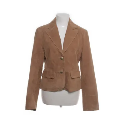 Läderkavaj (Beige) från ESPRIT Polyester, Skinn