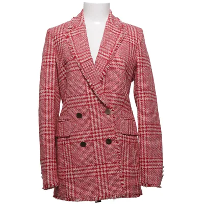 Blazer (Rood, Wit) van Jake*s Collection Acryl, Viscose, Elastaan, Katoen