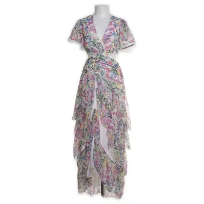 Långklänning (Vit, Flerfärgad) från Boohoo Polyester