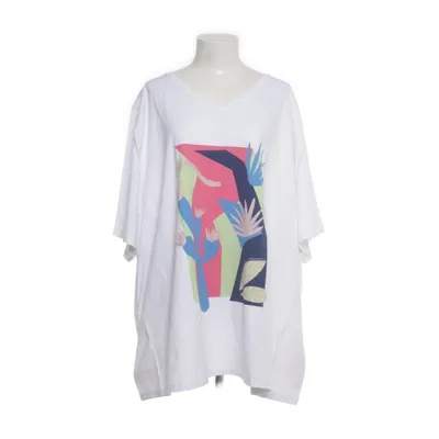 T-shirt (Wit) van Ulla Popken Katoen, Elastaan