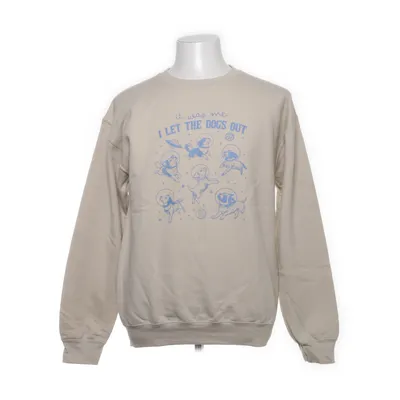 Collegetröja (Beige, Blå) från Gildan Bomull, Polyester