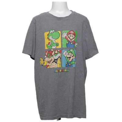 T-shirt (Gray, Multicolored) from Super Mario Cotton, Polyester