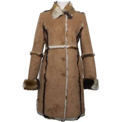 Shearlingjacka (Beige, Vit, Svart) från Nice Akryl, Polyester