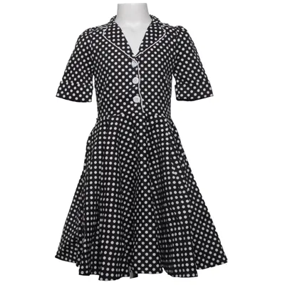 Dress (Black, White) from Blackbutterfly Cotton, Elastane, Polyester