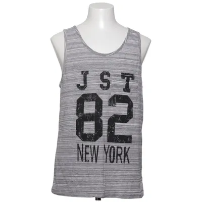 Tanktop  (Grå, Hvid) fra Just Junkies Bomuld, Polyester