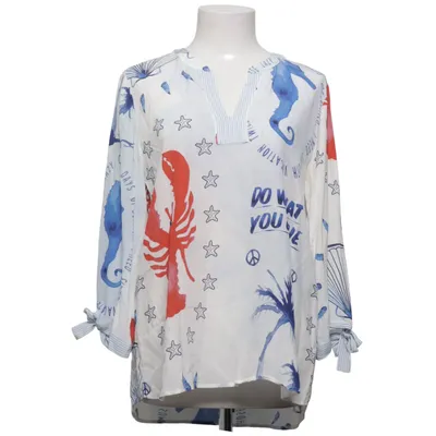 Blouse (White, Blue, Red) from Grace Viscose