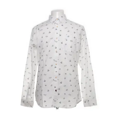 Buttondown-skjorta (Vit, Blå) från Originals by Jack & Jones Bomull, Polyester