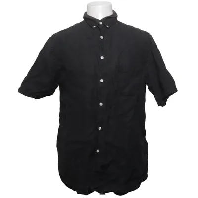 Short sleeve shirt (Black) from L'Homme Rouge Linen