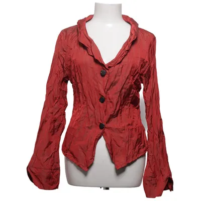 Blouse (Rood) van Hopsack Metallvezel, Polyester