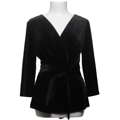 Wikkelblouse (Zwart) van Smashed Lemon
