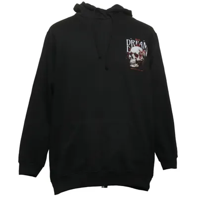 Capuchon sweater (dakeja, hoodie, black hoodie, skull hoodie, graphic hoodie, printed hoodie, streetwear hoodie, oversized hoodie, goth hoodie, grunge hoodie, alternative fashion, darkwear, skull print, dream print hoodie, urban fashion, street style, skater fashion, emo style, punk fashion, gothic fashion, y2k fashion, tiktok fashion, pinterest fashion, aesthetic clothing, casual hoodie, unisex hoodie, mens hoodie, womens oversized hoodie, comfy hoodie, everyday wear, relaxed fit, cozy hoodie, black streetwear, edgy fashion, alternative style, vintage aesthetic, rock style, metal aesthetic, horror aesthetic, streetwear outfit, layered style, oversized fit, casual streetwear, winter fashion, autumn outfit, festival fashion, unique hoodie, thrifted fashion, retro vibes, statement hoodie, cool graphic hoodie) van Dakeja Acryl, Katoen, Polyester