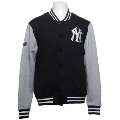 Collegejacka (Svart, Grå, Vit) från Majestic Athletic Bomull, Polyester