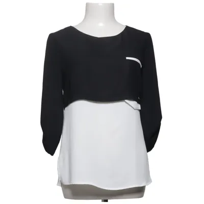 Blouse (Black, White) from Phardi Polyester