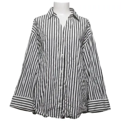 Chemise (Noir, Blanc) de Lindex Coton