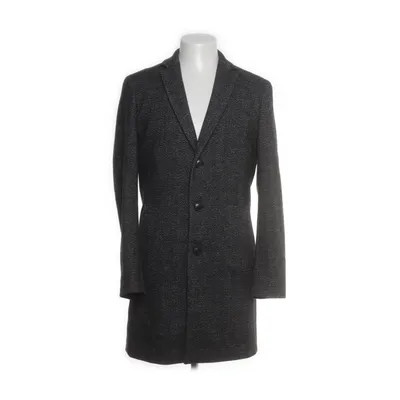 Coat (Gray, Black) from Jack & Jones Polyester, Wool