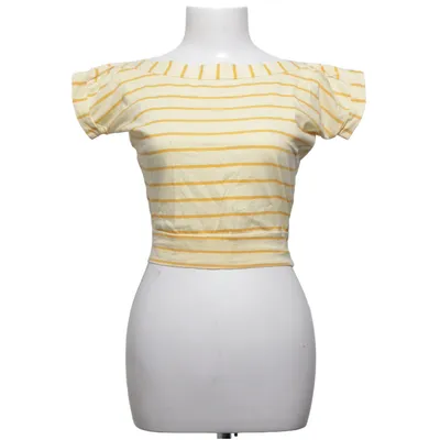 Crop top (Geel, Wit) van Freddies of Pinewood Katoen
