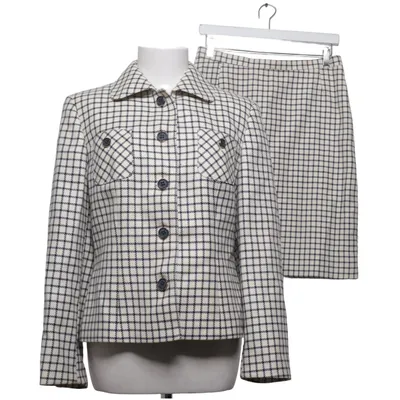 Skirt suit (White, Blue) from Goldix Viscose