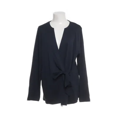 Wrap blouse (Blue) from Pure by Ulla Popken Organic cotton