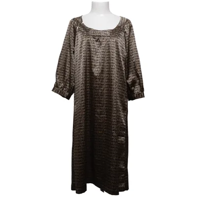 Jurk (Zwart, Beige) van Oxmo Elastaan, Polyester
