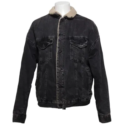Veste en jeans fourrée (Gris) de Zara Man Coton, Polyester