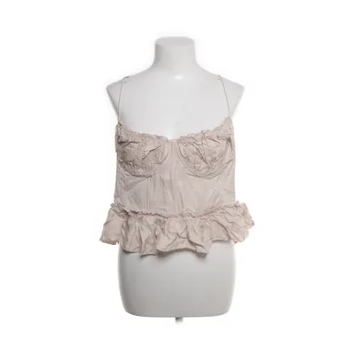 Crop top (Beige) de H&M x Brock Collection Lin, Viscose, Polyester