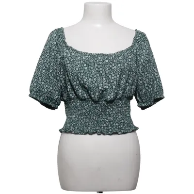 Crop top (Green, White) from Miss Selfridge Petites Elastane, Polyester