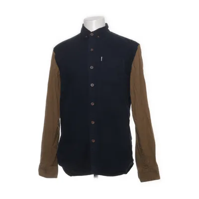 Buttondown-skjorta (Blå, Brun) från Anerkjendt Bomull, Elastan