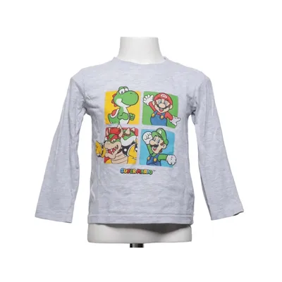 Long sleeve T-shirt (Gray, Multicolored) from Super Mario Cotton, Polyester