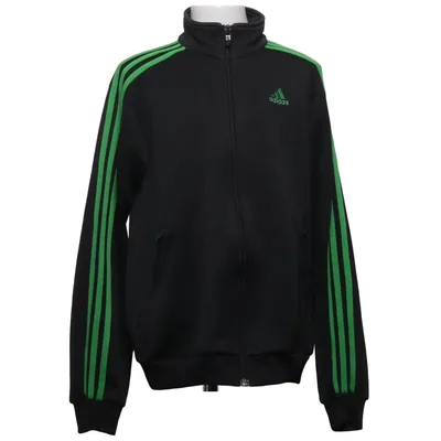 Sports jacket (Black, Green) from Adidas Cotton, Polyester