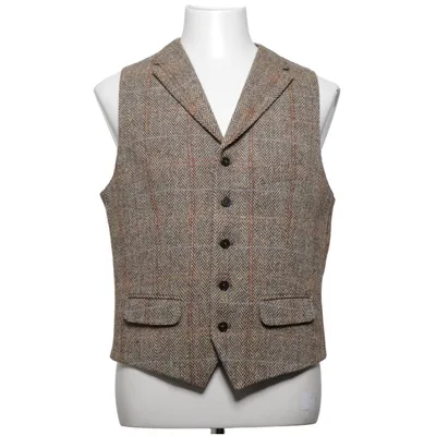Kostymväst (2233-629 sand herringbone) från Wellington Polyester, Viskos