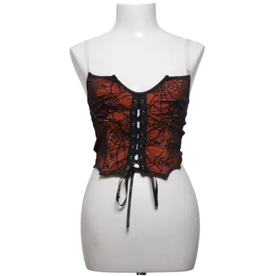 Corset (Orange, Black) from Romwe Elastane, Polyester