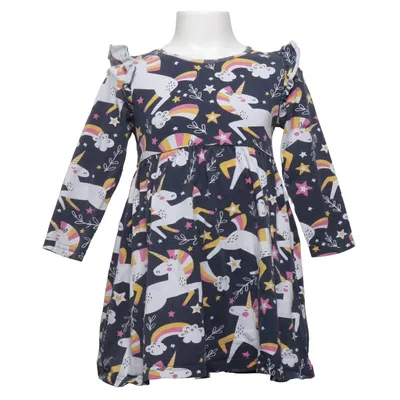 Dress (Black, Multicolored) from PatPat Cotton