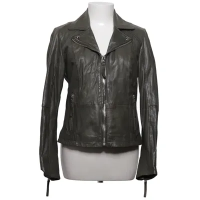 Veste en cuir (Vert) de Jilani Collection Coton, Cuir, Polyester