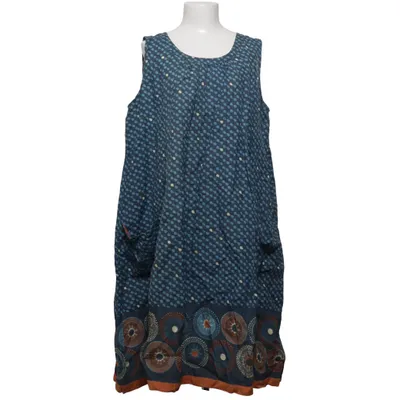Jurk (Blauw, Oranje, Meerkleurig) van Gudrun Sjödén Katoen, Linnen