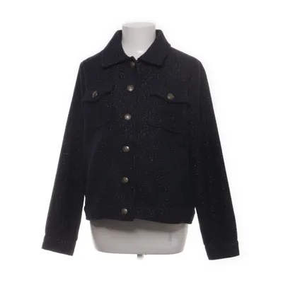 Overshirt (Blue) from Ana Jakobs Metallic fiber, Polyester, Wool