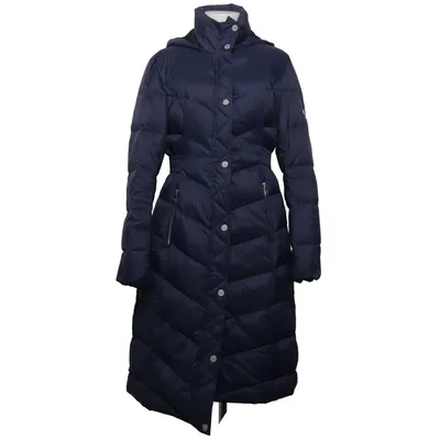 Doudoune longue (Bleu) de Karl Lagerfeld Polyamide, Polyester, Viscose