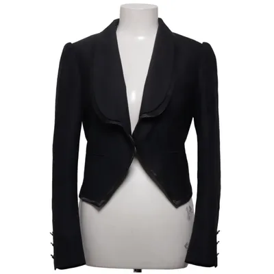 Blazer (Black) from L'ecole National Polyester, Wool
